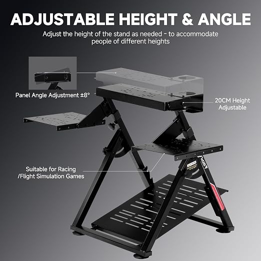 GTPLAYER Flight Racing Simulation Stand Foldable Gaming Stand Compatible