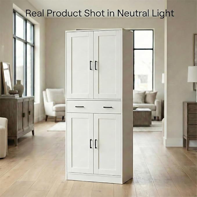 71" Tall Kitchen Pantry Cabinet, Freestanding Storage Cabinet