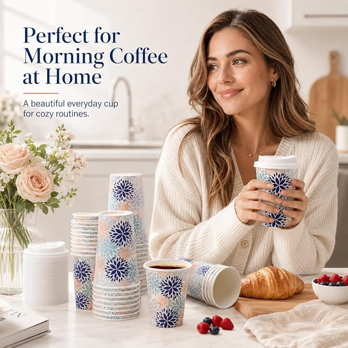 Tamone 100 PACK 12OZ Disposable Coffee Cups