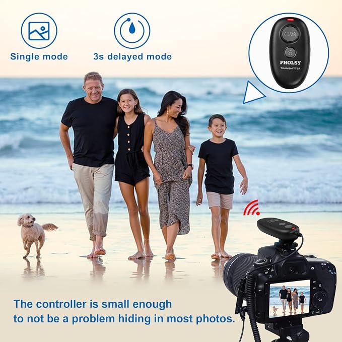 PHOLSY for Canon Remote Shutter Release C8 Compatible