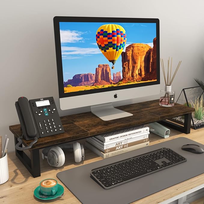 Dual Monitor Stand Riser, 39Inch Large Monitor Stands