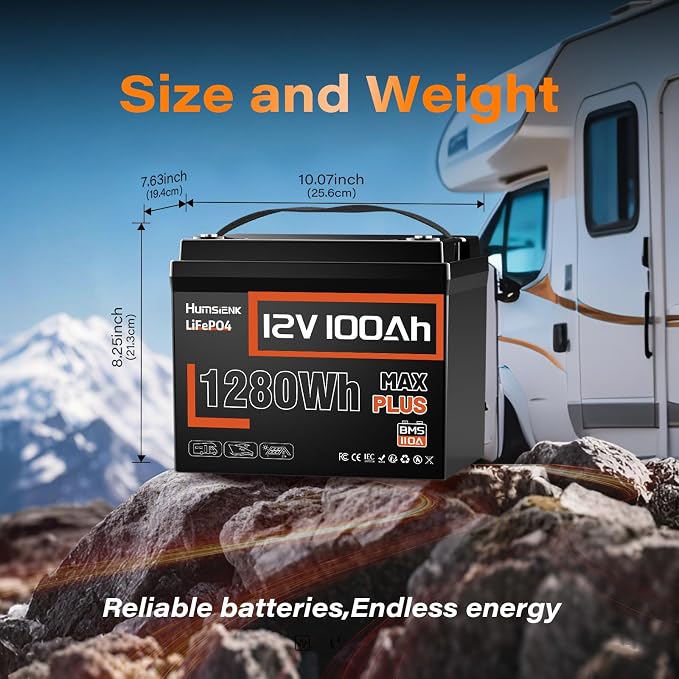 12V 100Ah LiFePO4 Battery MAX PLUS