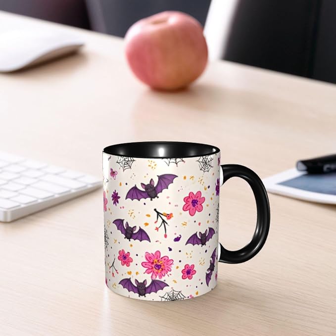 FyLybois Bat Coffee Mug 11 Ounce Mugs Ceramic Tea Cup Drinking Water Cups |