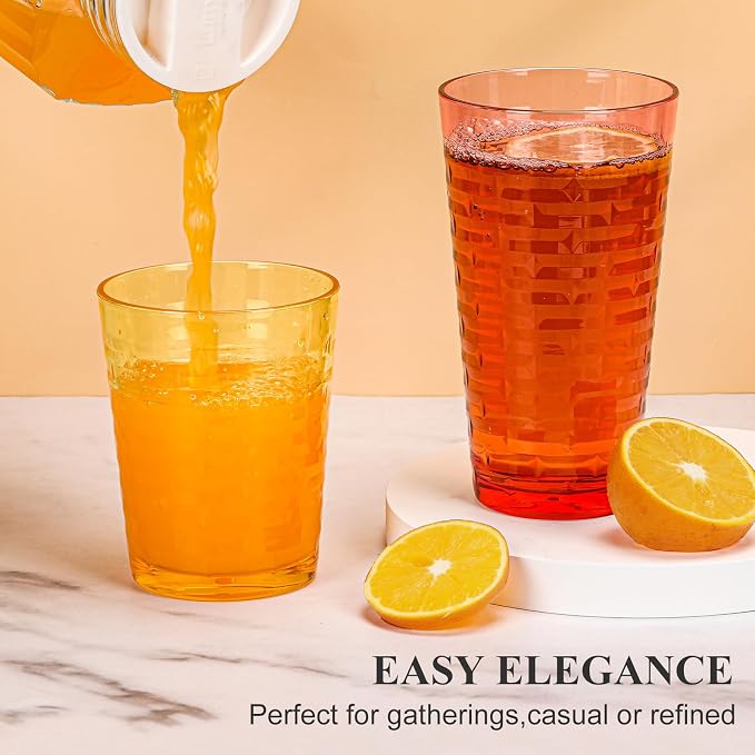 Acrylic Clear Highball Plastic Cups | Plastic Reusable Tumblers 16oz & 22oz |