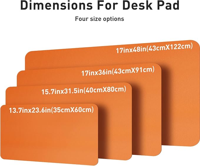 Aothia Leather Desk Pad Protector, Mouse Pad, Office Desk Mat, Non-Slip PU