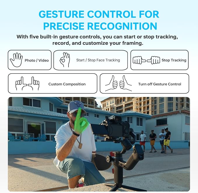 FeiyuTech SCORP Mini 3 Pro Camera Gimbal – AI 4.0 Tracking, Detachable Handle