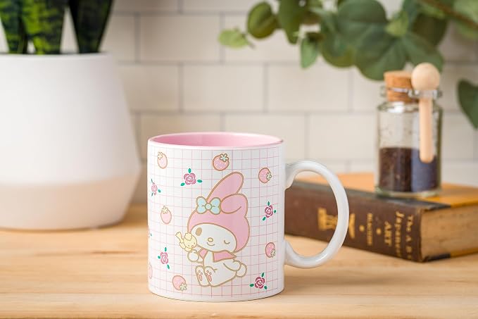 Silver Buffalo Sanrio Hello Kitty and My Melody Duo, Ceramic Mug, 20oz | Hello