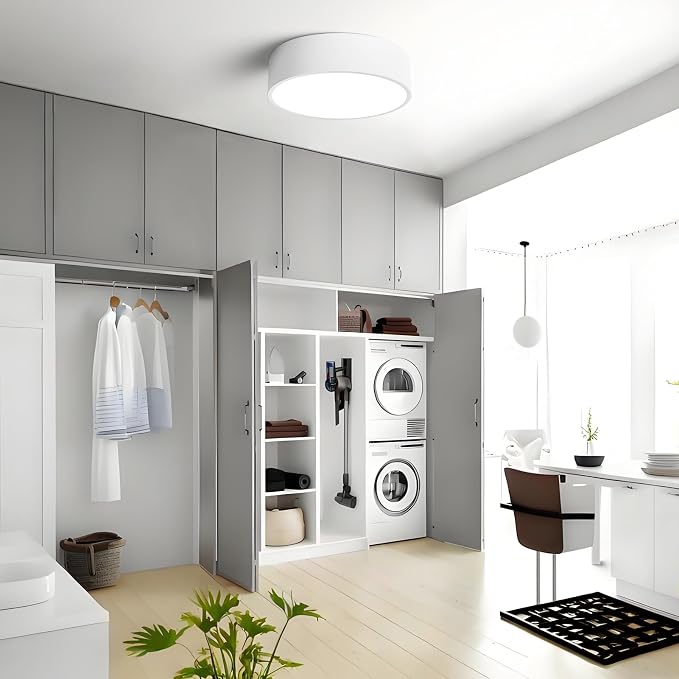 Dimmable LED White Flush Mount Ceiling Light Fixture
