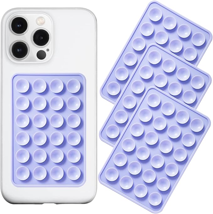 Silicone Suction Phone Case Mount 3 Pack, Silicon Adhesive Suction Cup Phone