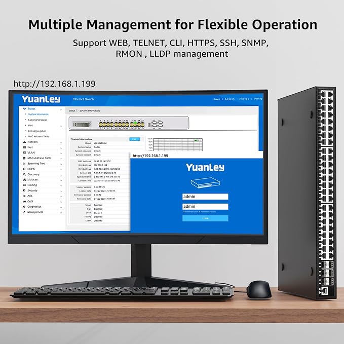 48 Port Gigabit Managed Network Switch