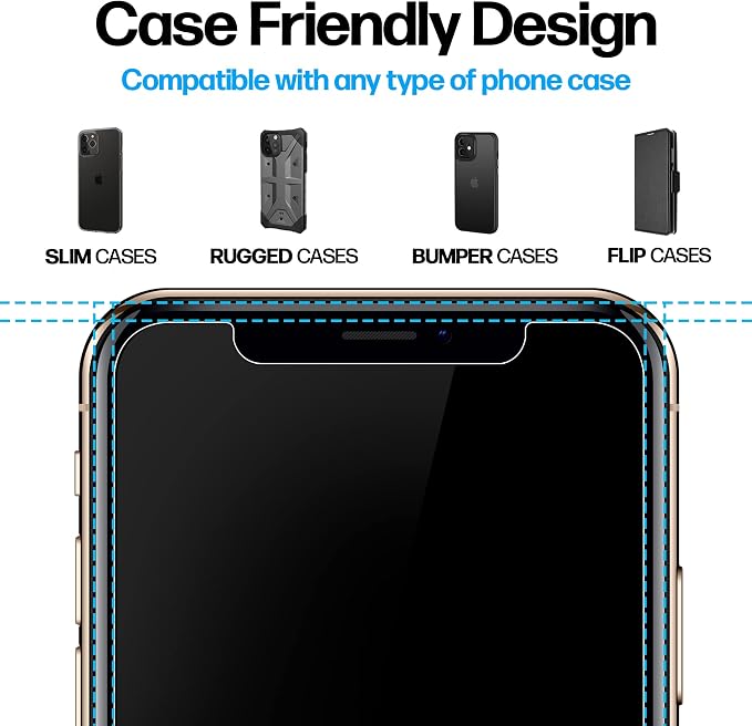 Power Theory Designed for iPhone Xs Max Screen Protector Tempered Glass
