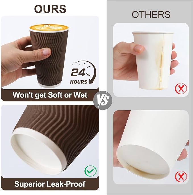 16 oz Insulated Disposable Paper Coffee Cups