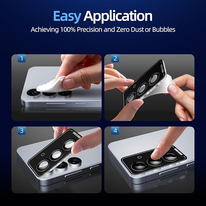 X-it Camera Lens Protector for Samsung S25 Plus, 9H Tempered Glass, Independent