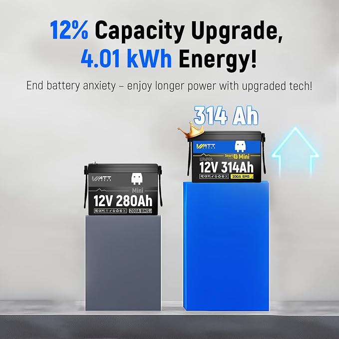 12V 314Ah Lithium LiFePO4 Battery Mini