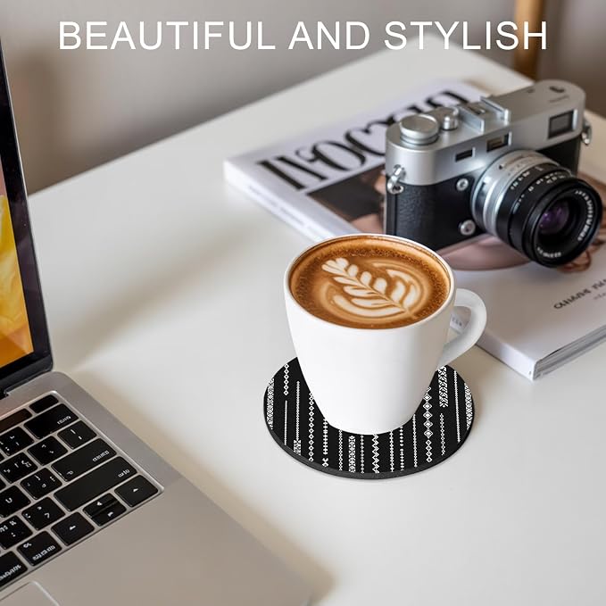 Contemporary Geometric Coasters Set of 2, Absorbent Coasters