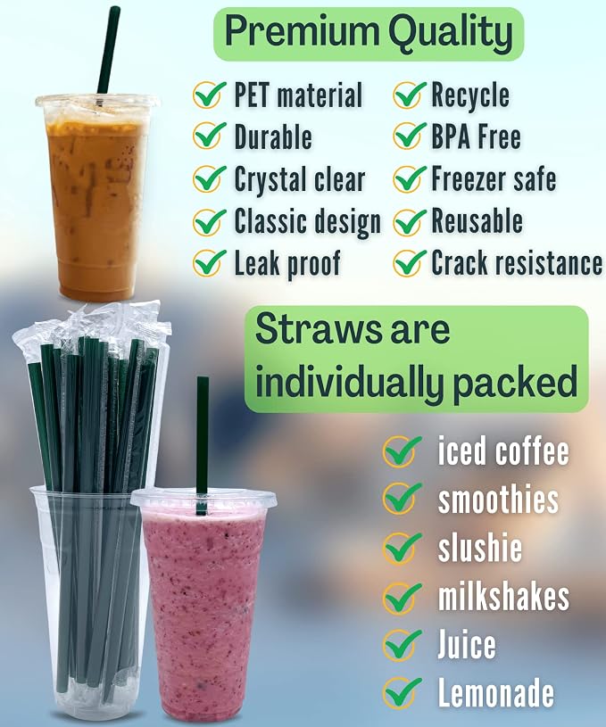 Cappatua 24 oz Clear Plastic Cups