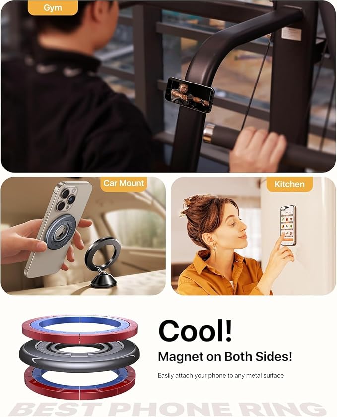 andobil 2025 Upgraded Double-sided Magnetic Phone Grip