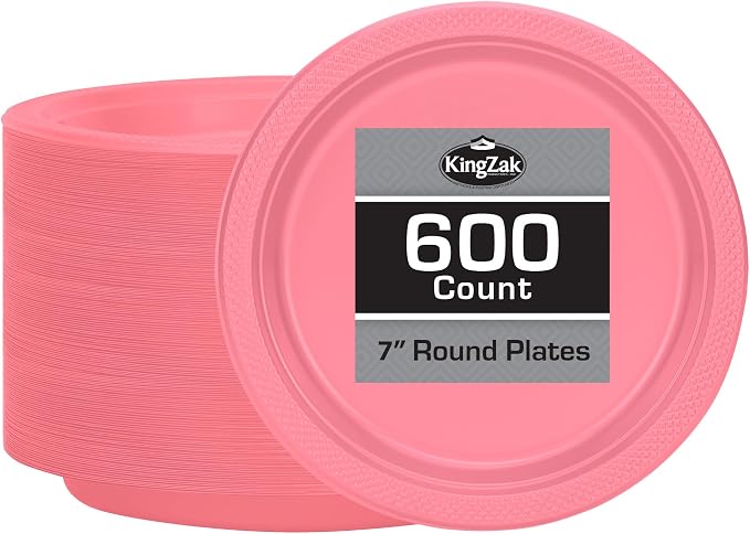 Hanna K. Signature Pink Plastic Plates