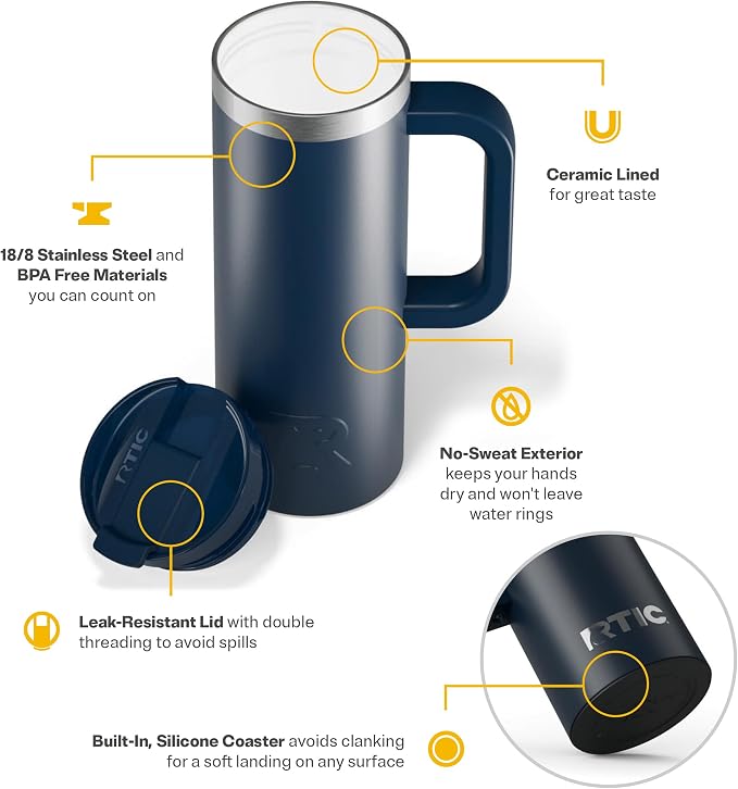 RTIC 20oz Road Trip Travel Mug