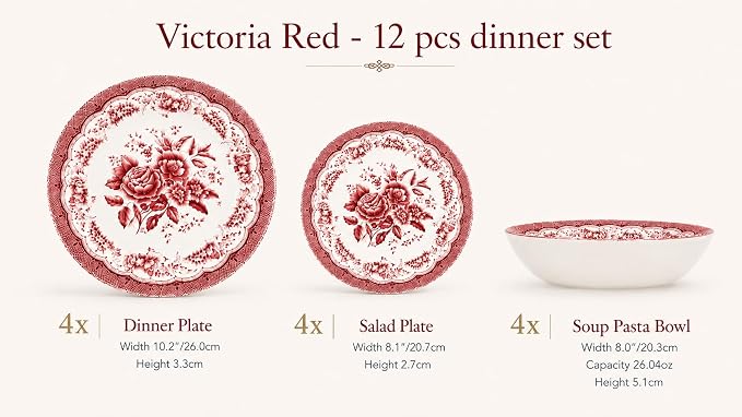 12-Piece Porcelain Dinnerware Set