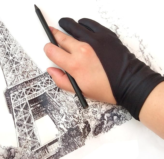 MMOBIEL Drawing Glove for Digital Tablet and Sketching Model A 2-Finger Palm