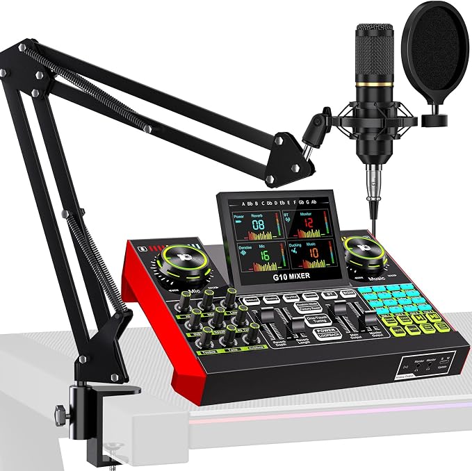 Podcast Equipment Bundle with 3.5mm Condenser Microphone