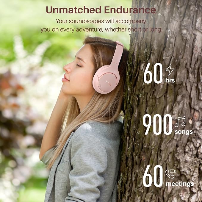 TOZO HT2 Hybrid Active Noise Cancelling Headphones, Wireless Over Ear Bluetooth