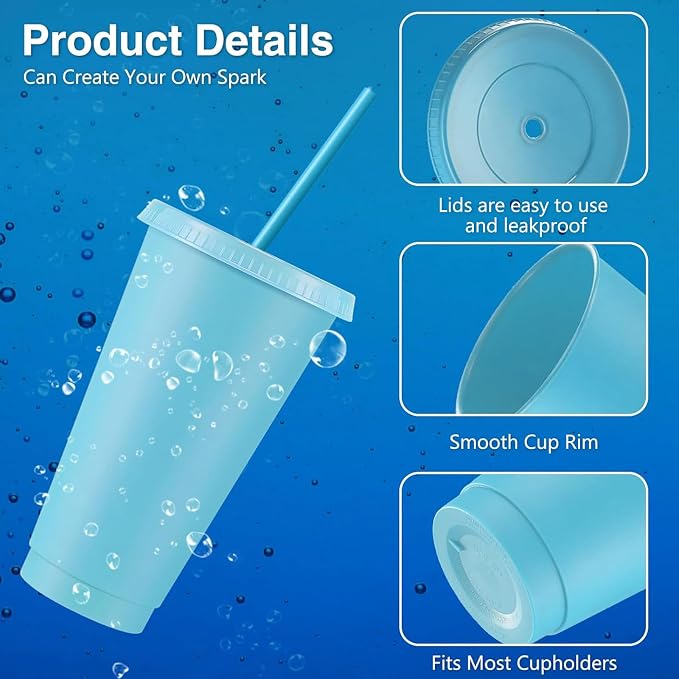 Amyhill 12 Pcs Reusable Plastic Cup