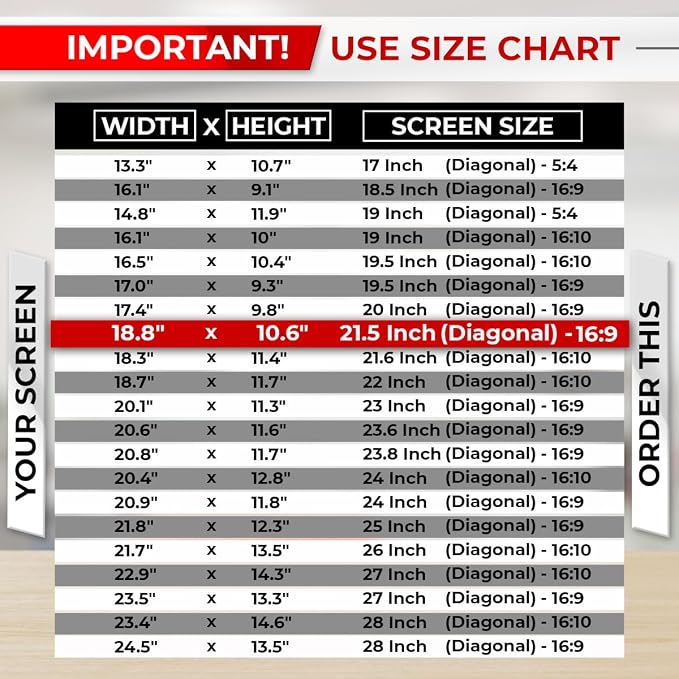 21.5 Inch 16:9 Computer Privacy Screen Filter