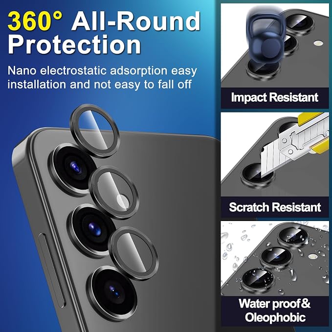 for Samsung Galaxy S25 Plus Camera Lens Protector, Individual Metal Ring