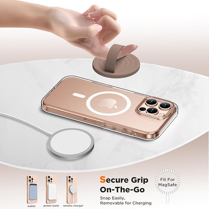Magnetic Phone Ring Grip Holder, Silicone Finger Loop Grip, Compatible