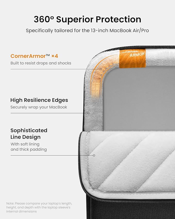 tomtoc 360° Protective Laptop Sleeve