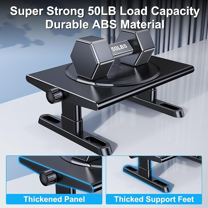 Monitor Stand Riser for Desk, 360°Rotation Freely Height Adjustable by Knob