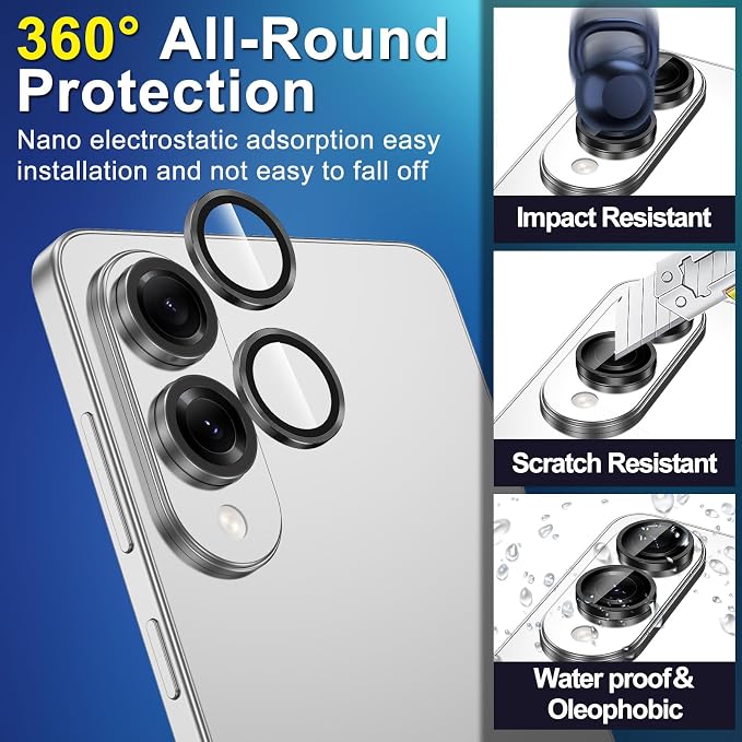 for Samsung Galaxy S25 Edge Camera Lens Protector, Individual Metal Ring