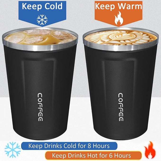 4 Pack Travel Coffee Mug 12oz Insulated Coffee Cup