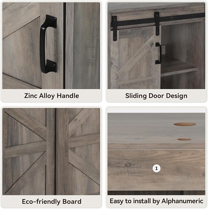 30" Barn Door Bathroom Vanity