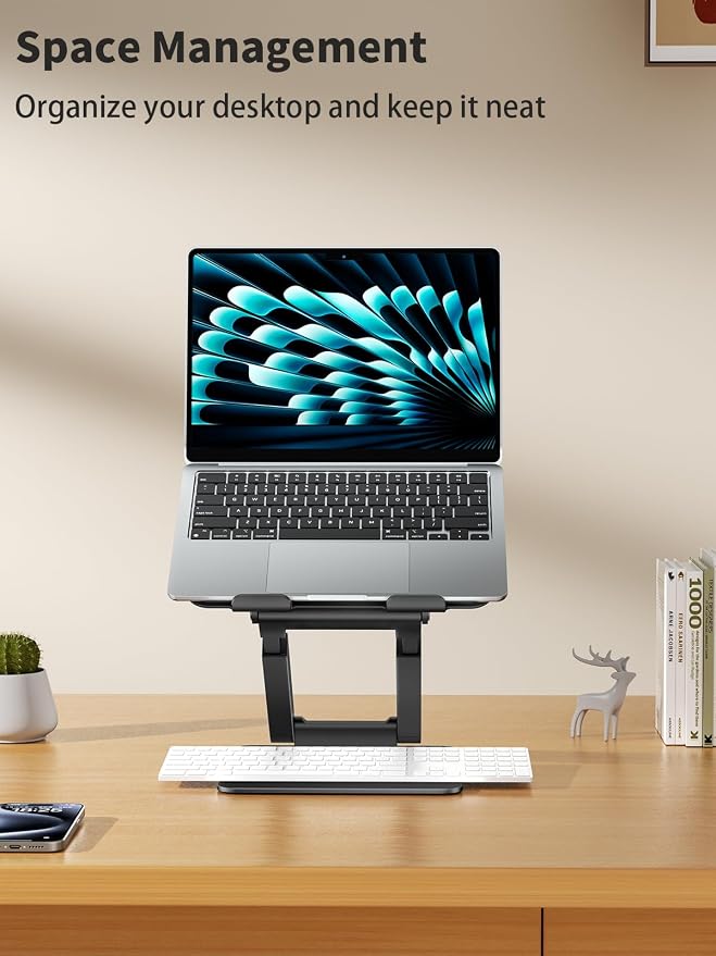 tounee Laptop Stand for Desk Adjustable Height, Telescopic Computer Stand