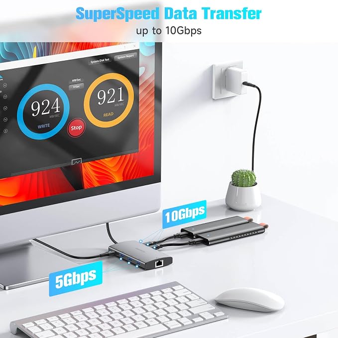 RSHTECH 9-in-1 USB C Hub Multiport Adapter
