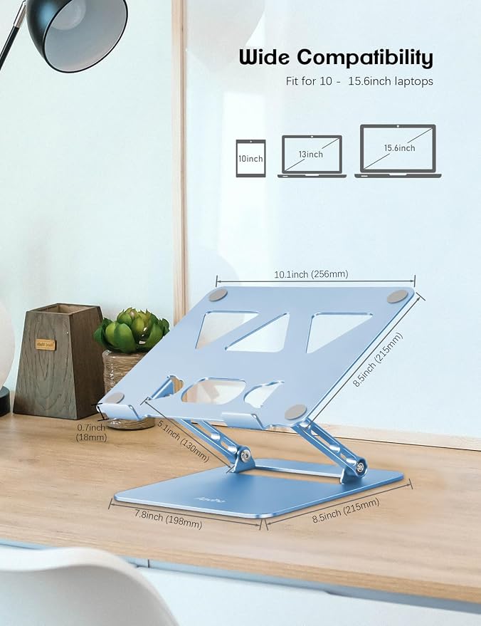 Adjustable Laptop Stand for Desk, Portable Laptop Stand Holder and Riser