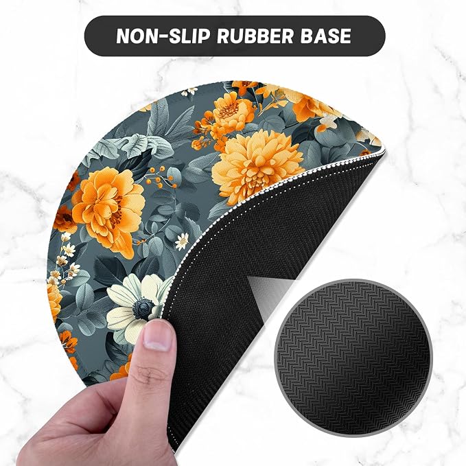 ITNRSIIET Round Mouse Pad with Stitched Edge Premium-Textured Waterproof