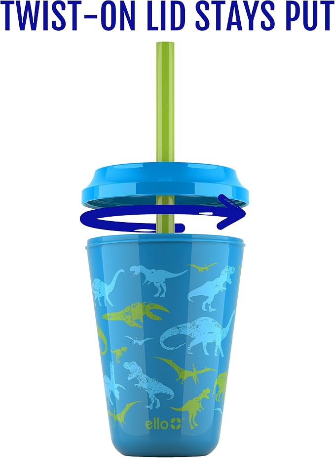 Ello 12oz Kids Plastic Reusable Color Changing Cups