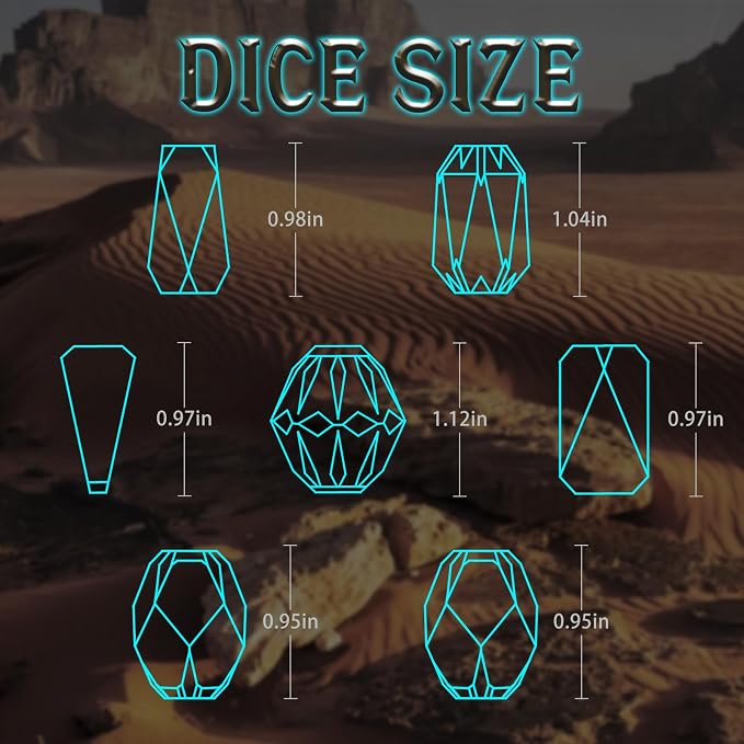 Dungeons and Dragon Dice of 7, Metal Dice Set D and D Polyhedral DND Dice Set