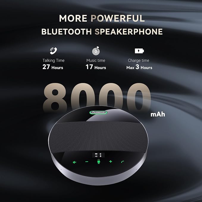 Tenveo MagiCall-EX Bluetooth Conference Speakerphone, Daisy Chain/Use Alone up