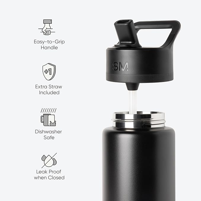 Simple Modern Halloween Kids Water Bottle | 14oz | Ghosts | Insulated Stainless
