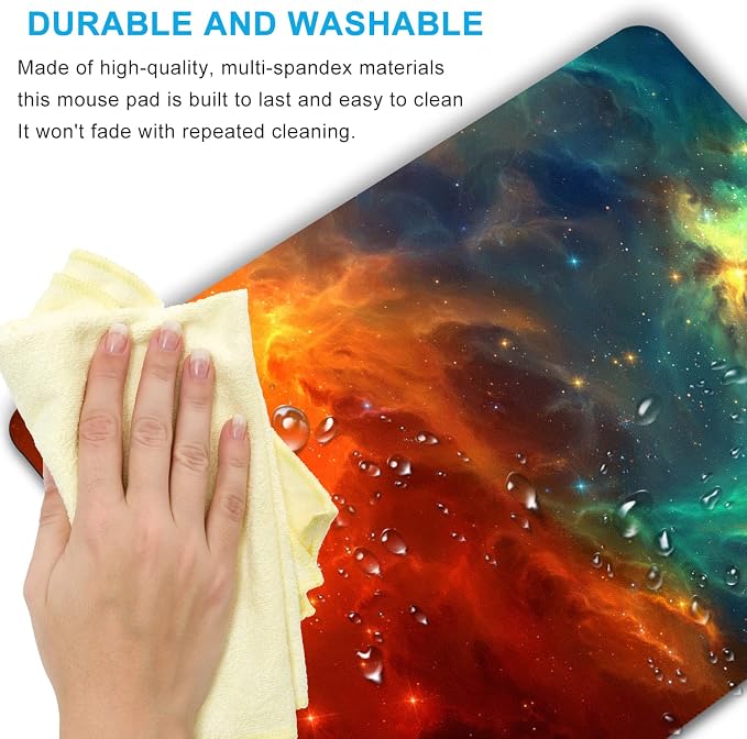 Galaxy Mouse pad, Non-Slip Washable Small Mouse mat 9.5 X 7.9 inch