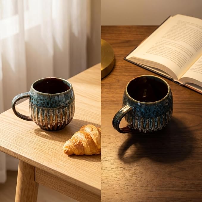 13oz Large Ceramic Coffee Mug, Microwave Safe, Dishwasher Safe