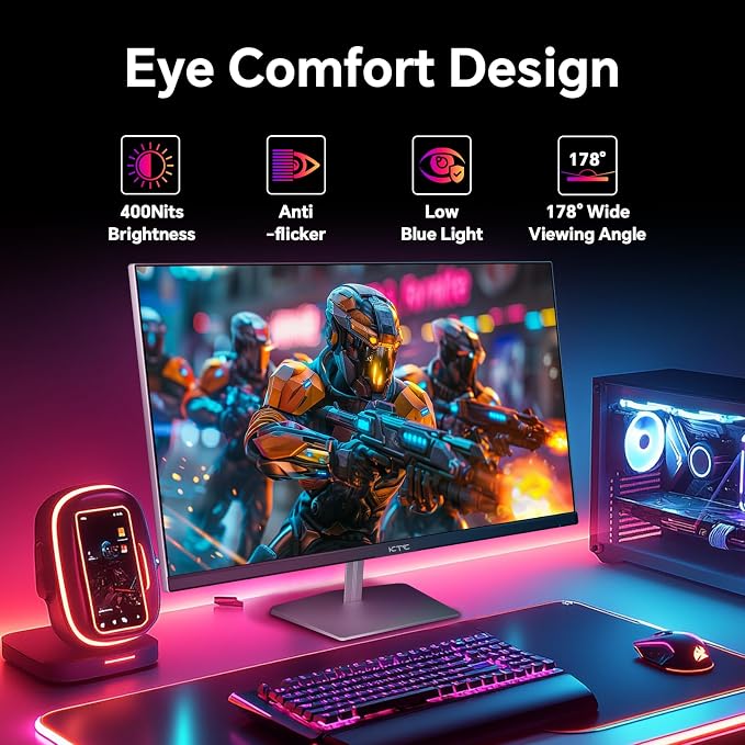 KTC 24.5 inch 400Hz 240Hz Gaming Monitor | Fast IPS 1ms | FHD 1080P Monitor |