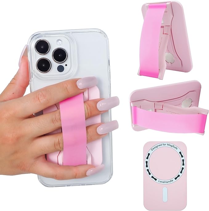 LoveHandle PRO MagSafe Compatible Magnetic Phone Grip w/Kickstand