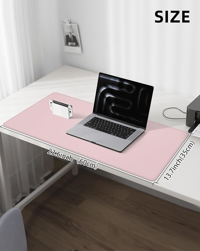 Non-Slip Desk Pad, Mouse Pad, Waterproof PVC Leather Desk Table Protector