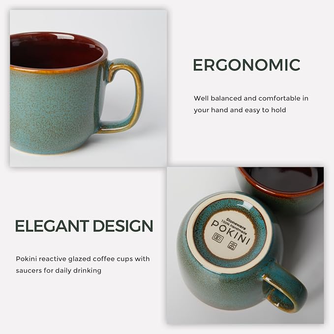 Pokini Stoneware Coffee Cups